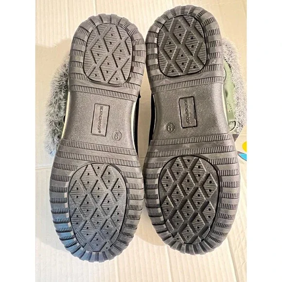 Weatherproof Green Black Faux Fur Snow Boots Women’s Size 9 – Waterproof Winter - Picture 6 of 9